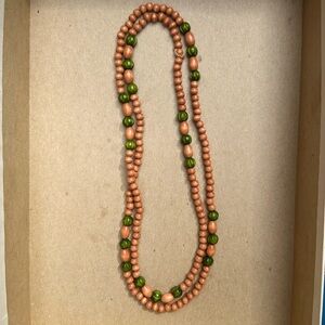 Vintage Wood Beaded Necklace